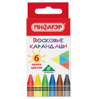 Мелки восковые 6 цветов, «Солнышко» 227278