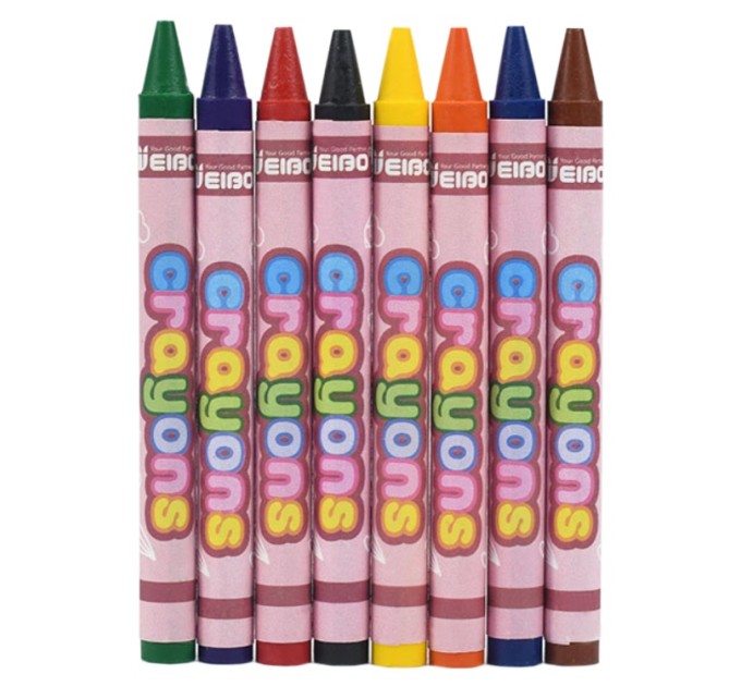 Мелки восковые 8 цветов WB-56002