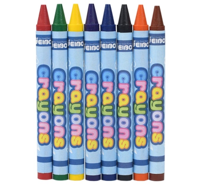 Мелки восковые 8 цветов WB-56002