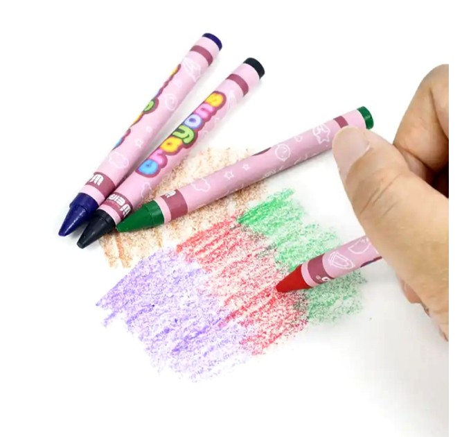 Мелки восковые 8 цветов WB-56002