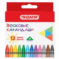 Мелки восковые, 12 цветов, «Солнышко» 227279