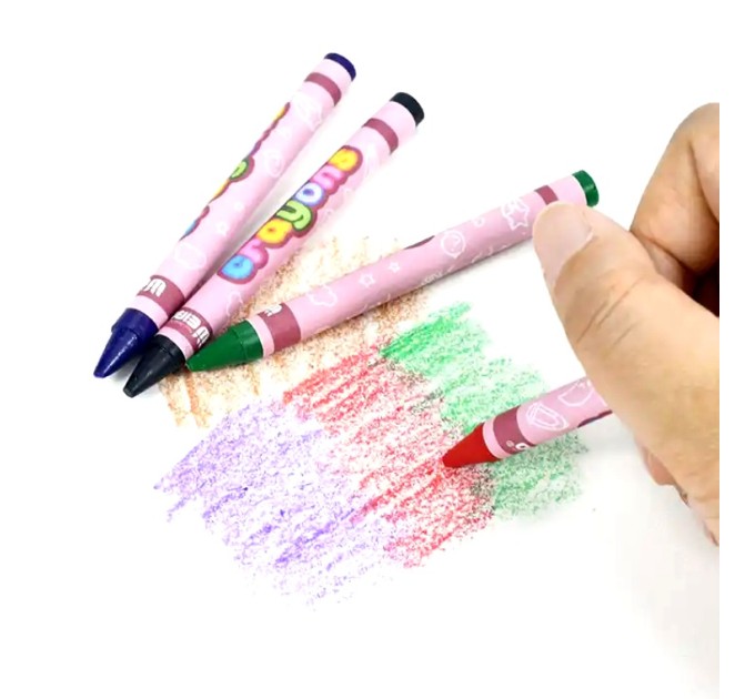 Мелки восковые 12 цветов WB-56003