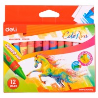 Мелки восковые 12 цветов (D=11 mm), «COLOR RUN» C20900