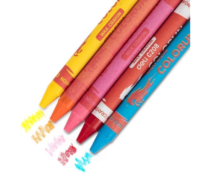 Мелки восковые 12 цветов (D=8 mm), «COLOR RUN» C20800