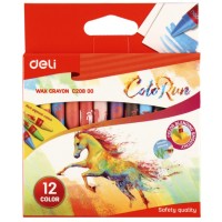 Мелки восковые 12 цветов (D=8 mm), «COLOR RUN» C20800