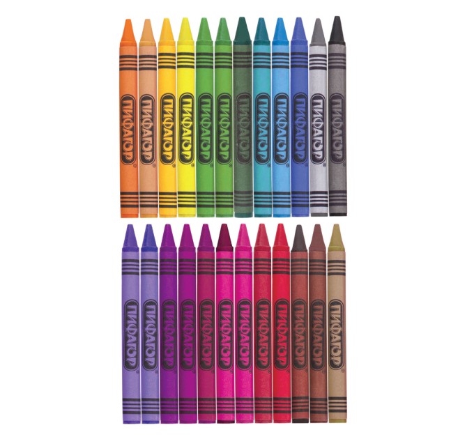 Мелки восковые 24 цвета, «Солнышко» 227281