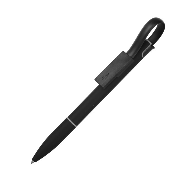 Ручка металлическая шариковая «Connect» с кабелем USB 2-в-1