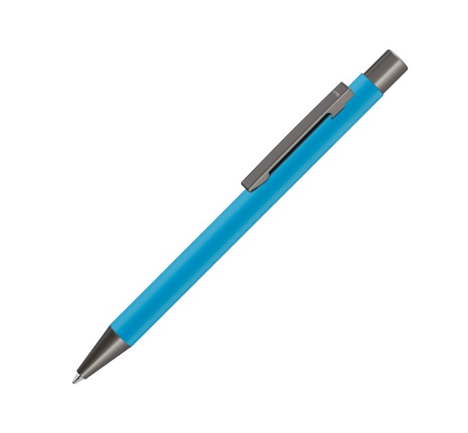 Ручка металлическая шариковая «STRAIGHT GUM» soft-touch с зеркальной гравировкой