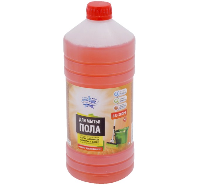 Средство для мытья полов, дезинфицирующее, Семь Звезд 1 л 60714