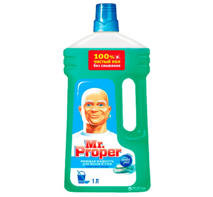 Жидкость моющая для полов и стен MR. PROPER Горный ручей и прохлада 1л