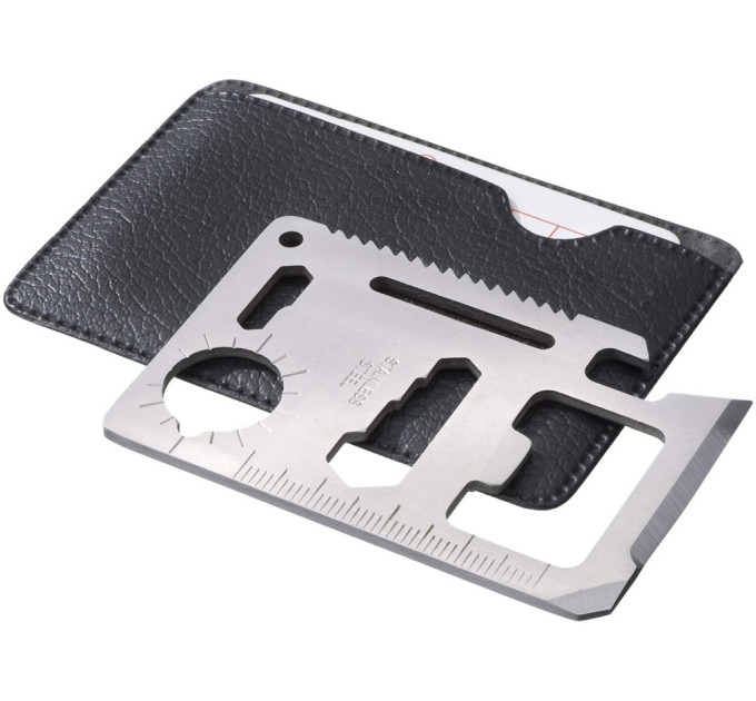 Инструмент многофункциональный в форме карты в чехле
