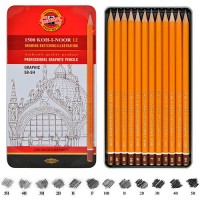 Карандаши 5B-5Н 12 шт, GRAPHIC в металлическом пенале 1502/III Карандаши 5B-5Н 12 шт, GRAPHIC в металлическом пенале 1502/III