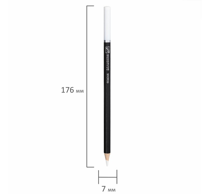 Карандаши художественные 12 шт, белые, мягкие, ART «CLASSIC» 181896