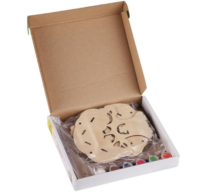 Набор для творчества 3D из дерева Мульти-Пульти «Кормушка-дерево» с акриловыми красками и кистями 3D_41956