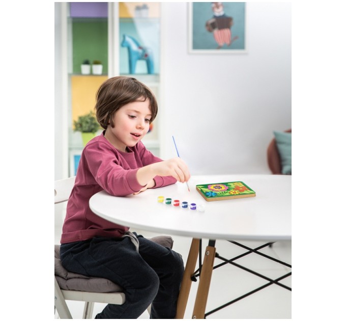 Панно из дерева 3D, с акриловыми красками и кистями «Цветы» 3D_41945