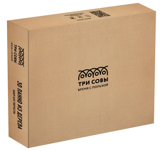 Панно из дерева 3D, с акриловыми красками и кистями «Цветы» 3D_41945