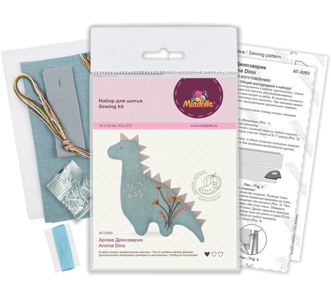 Набор для шитья Miadolla арома «Динозаврик» (тропические фрукты) AT-0293