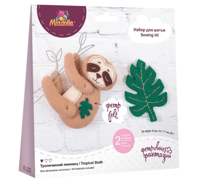 Набор для шитья Miadolla «Тропический ленивец» TF-0230