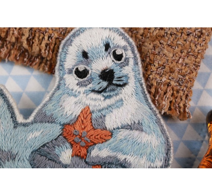 Набор для вышивания PANNA Живая картина «Брошь. Белёк», 5х6 см JK-2213