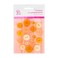 Декор пуговицы рыжие оттенки 07-121-04AF