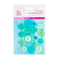 Декор пуговицы бирюзовые оттенки 07-121-01AF