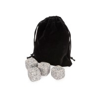 Камни для виски Gentleman в бархатном мешочке, 4 шт Камни для виски Gentleman в бархатном мешочке, 4 шт