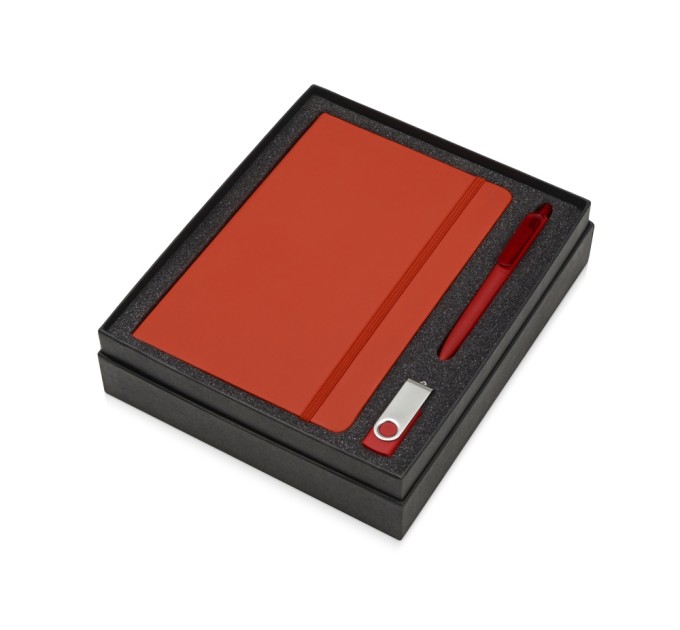 Подарочный набор Vision Pro Plus soft-touch с флешкой, ручкой и блокнотом А5