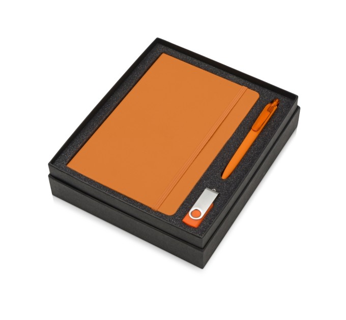 Подарочный набор Vision Pro Plus soft-touch с флешкой, ручкой и блокнотом А5