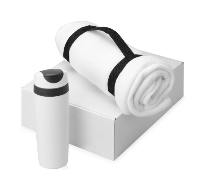 Подарочный набор Cozy с пледом и термокружкой