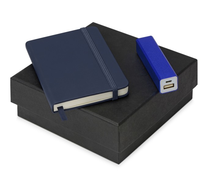 Подарочный набор To go с блокнотом А6 и зарядным устройством