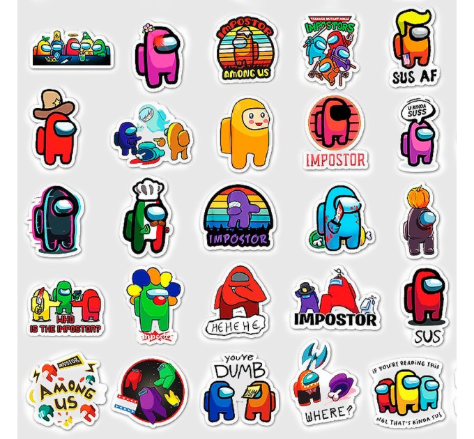 Наклейки AMONG US, микс A TZ-AU-169A