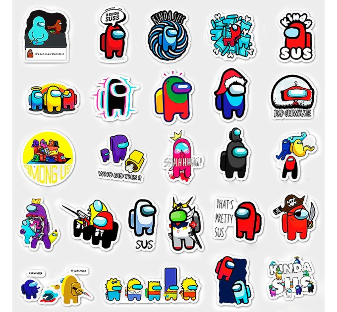 Наклейки AMONG US, микс A TZ-AU-169A