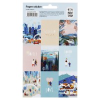 Наклейки бумажные «Cold season», 12х21 см, 9 наклеек, европодвес MS_41655