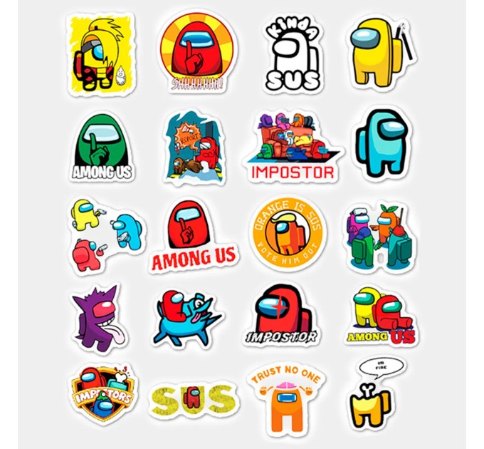 Наклейки AMONG US, микс B TZ-AU-169B