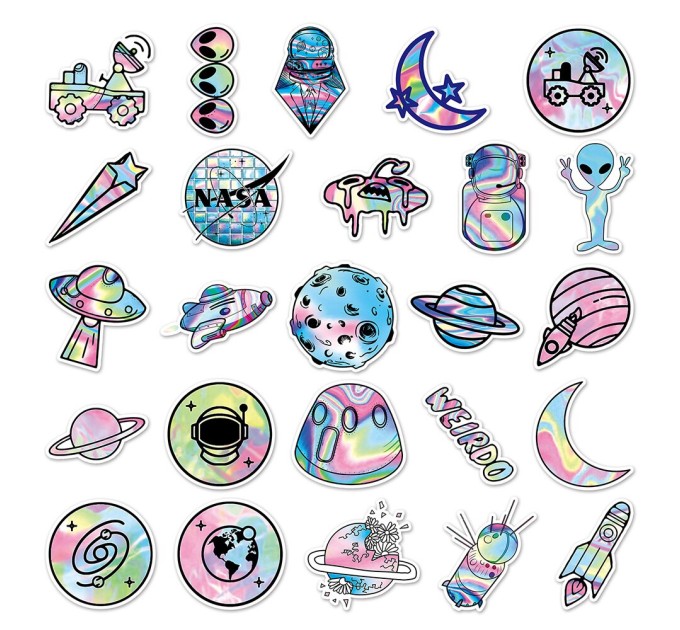 Наклейки ГОЛОГРАФИЯ КОСМОС TZ-LWTK-U458