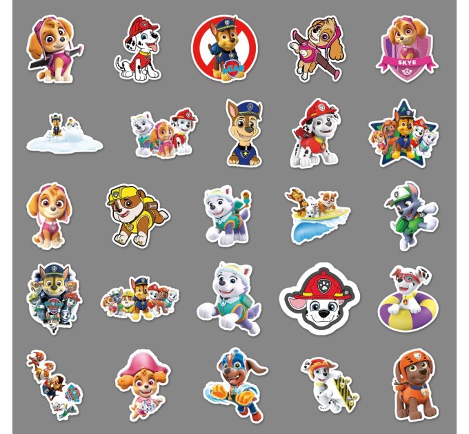 Наклейки «ЩЕНЯЧИЙ ПАТРУЛЬ» микс A TZ-WWTGD-400