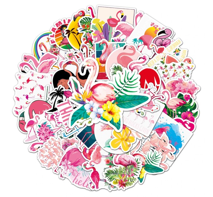 Наклейки РОЗОВЫЙ ФЛАМИНГО TZ-HLN-349