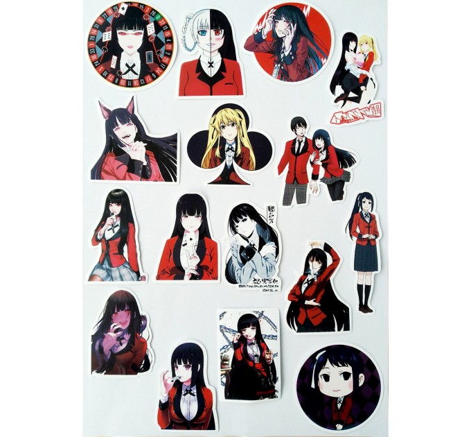 Наклейки АНИМЕ БЕЗУМНЫЙ АЗАРТ TZ-KDZY-206A