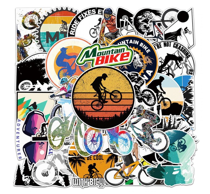 Наклейки ГОРНЫЕ ВЕЛОСИПЕДЫ TZ-ZXC-357