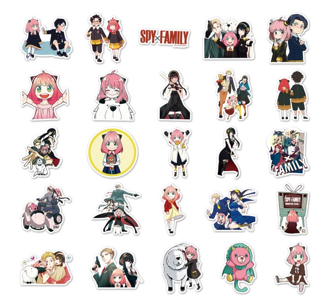 Наклейки АНИМЕ СЕМЬЯ ШПИОНОВ TZ-JDGJJ-584