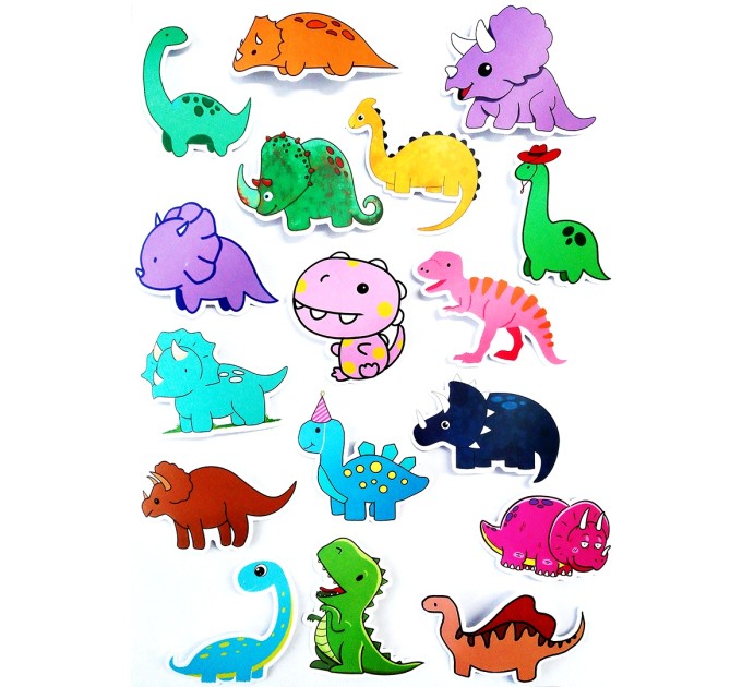 Наклейки МАЛЕНЬКИЕ ДИНОЗАВРЫ A TZ-XKL-581