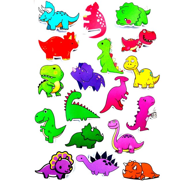 Наклейки МАЛЕНЬКИЕ ДИНОЗАВРЫ A TZ-XKL-581