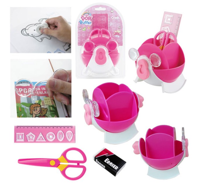 Набор канцелярский "«Розовая рыбка», 3 предмета, в блистере A-508C-24