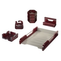 Набор 5 предметов «Wood&Metal», красное дерево и никелированный металл 230873