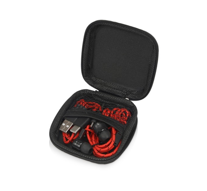 Набор «In motion» с наушниками и зарядным кабелем 3 в 1