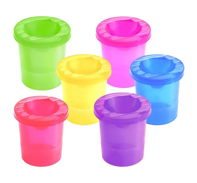 Стакан непроливайка неоновые цвета ассорти 10122049