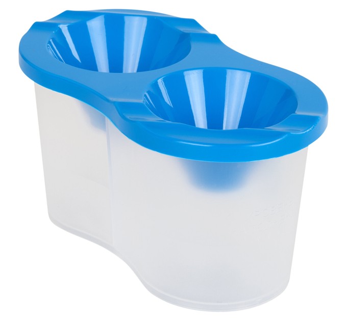 Стакан непроливайка двойной, голубая крышка, «ЮНЫЙ ВОЛШЕБНИК» 192128