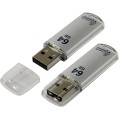 Флеш-накопитель 64Гб FLASH DRIVE «V-CUT» 2.0, серебро, металл. корпус SB64GVC-S