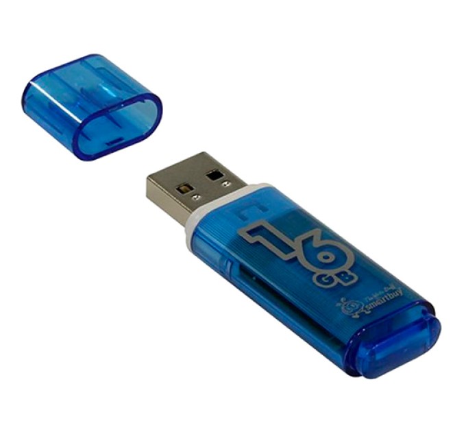 Флеш-накопитель 16 Гб, USB, SMART BUY, GLOSSY, синий SB16GBGS-B