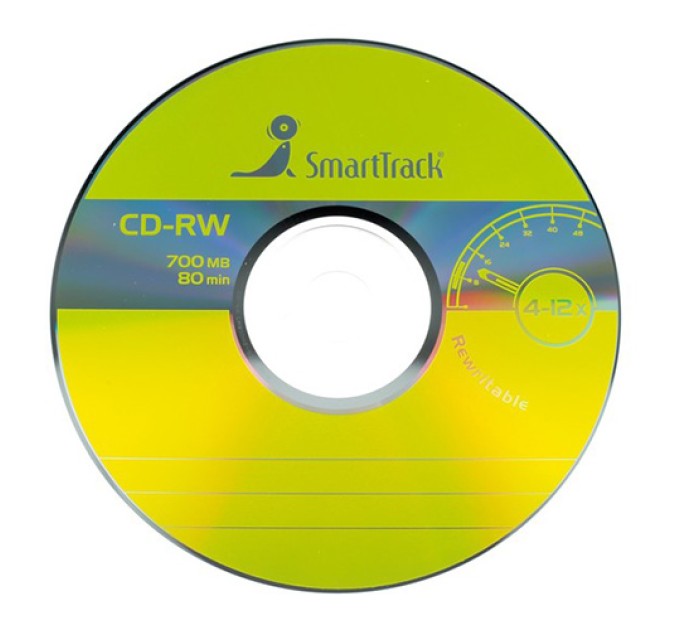 Диск CD-RW, 700 Mb, 4-12 x, Slim, SMART TRACK, в конверте CD-RW700MB